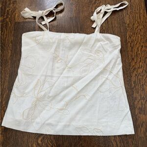 NWT Zara ZW Collection Embroidered Top US Medium- PART OF A SET!